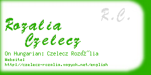 rozalia czelecz business card